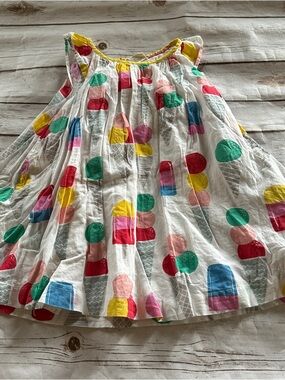 Mini Boden ice cream dress fair for few faint stains 3/4